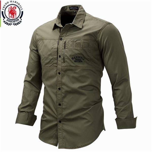 fredd marshall fashion military shirt long sleeve multi-pocket casual shirts brand clothes army green camisa masculina 117 220323, White;black
fredd marshall fashion military shirt long sleeve multi-pocket casual shirts brand clothes army green camisa masculina 117 220323, White;black