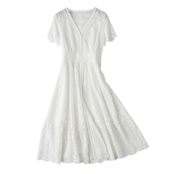 spring highend french niche temperament ladies vneck shortsleeved dress in the long section y200805, Black;pink
spring highend french niche temperament ladies vneck shortsleeved dress in the long section y200805, Black;pink