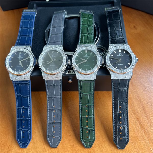 hb montre de luxe diamond watch men watches 42x9.85mm original automatic machine movement steel case wristwatches, Slivery;brown
hb montre de luxe diamond watch men watches 42x9.85mm original automatic machine movement steel case wristwatches, Slivery;brown