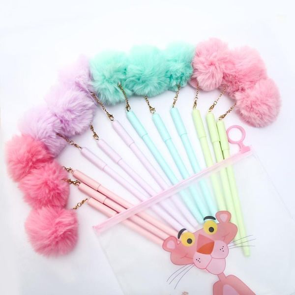 gel pens 12pcs/pack novelty fun fluffy ball pendant black blue ink kawai stationery school office pencil case bag christmas gift
gel pens 12pcs/pack novelty fun fluffy ball pendant black blue ink kawai stationery school office pencil case bag christmas gift