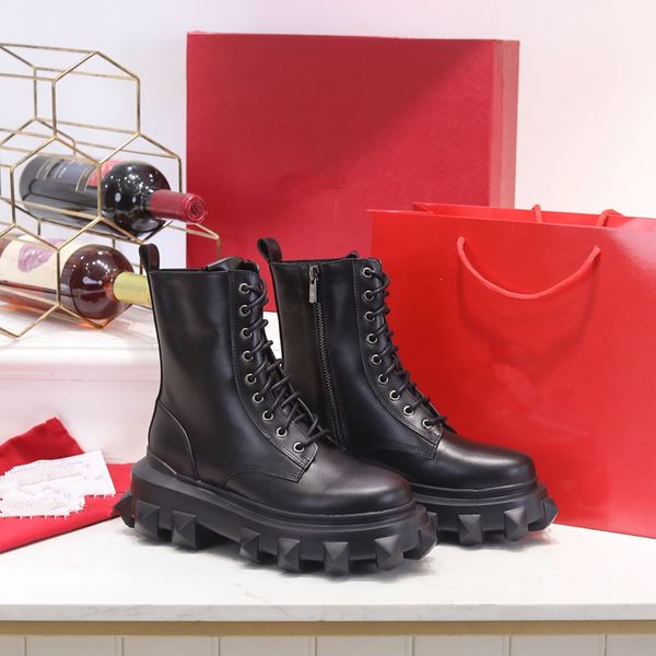 women's fashion round toe ankle boots genuine leather lace-up martens solid color casual fashion style, Black
women's fashion round toe ankle boots genuine leather lace-up martens solid color casual fashion style, Black