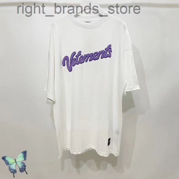 foam back letter embroidery vetements oversize t-shirt w220808, White;black