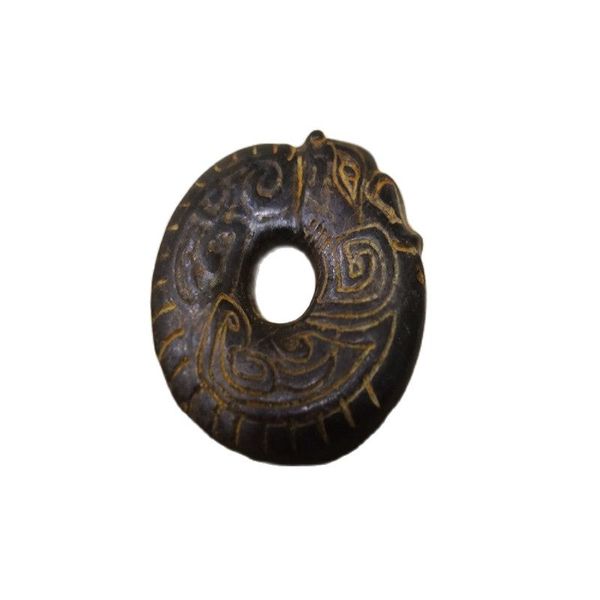 red mountain culture collection iron meteorite carved pig dragon lucky pendant, Silver
red mountain culture collection iron meteorite carved pig dragon lucky pendant, Silver