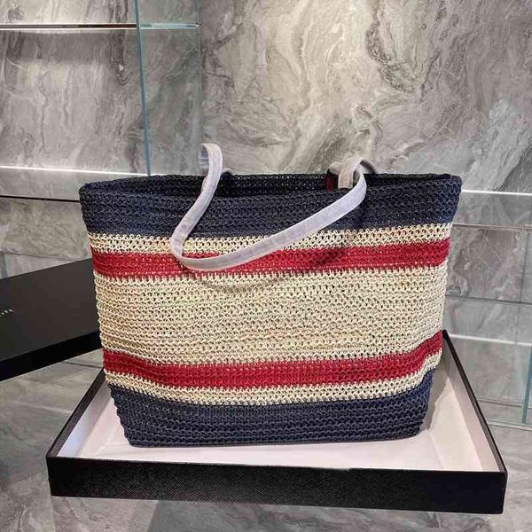 designer bags straw beach bags women luxurys handbag stripe leather luxury vacation crossbody-bag female shopping bucket 220406 
designer bags straw beach bags women luxurys handbag stripe leather luxury vacation crossbody-bag female shopping bucket 220406