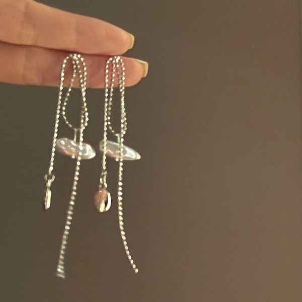 925 silver needle pearl tassel earrings korean long thin looking cool earrings refined stylish and versatile simple eardrops, Golden
925 silver needle pearl tassel earrings korean long thin looking cool earrings refined stylish and versatile simple eardrops, Golden