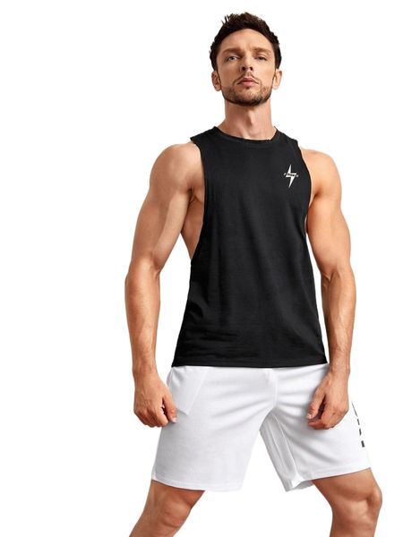 men letter graphic sports tank s47i#, White;black
men letter graphic sports tank s47i#, White;black