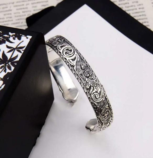 bangle bracelets letter g original packagingcci 925 silver animal series tiger head bracelet with carved floral openings for thai silver vin, Golden;silver
bangle bracelets letter g original packagingcci 925 silver animal series tiger head bracelet with carved floral openings for thai silver vin, Golden;silver