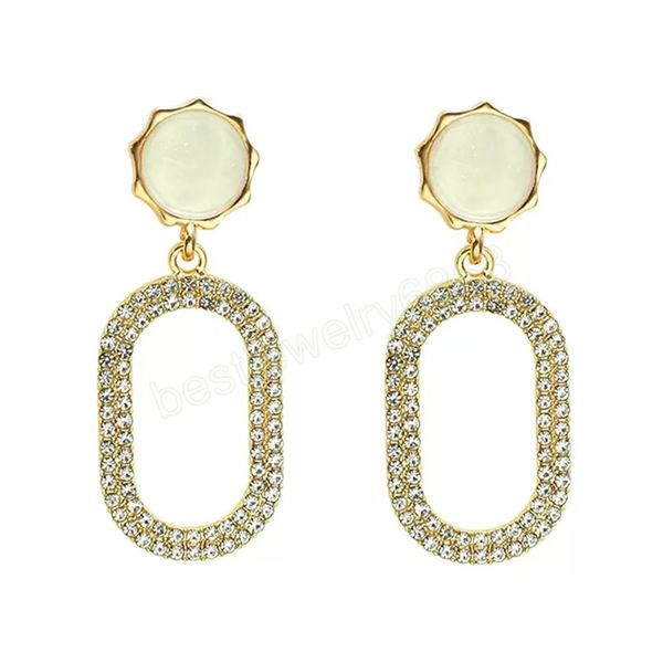 women's temperament long geometric earring fashion hollow oval full diamond exaggerated earrings women's jewelry, Silver
women's temperament long geometric earring fashion hollow oval full diamond exaggerated earrings women's jewelry, Silver