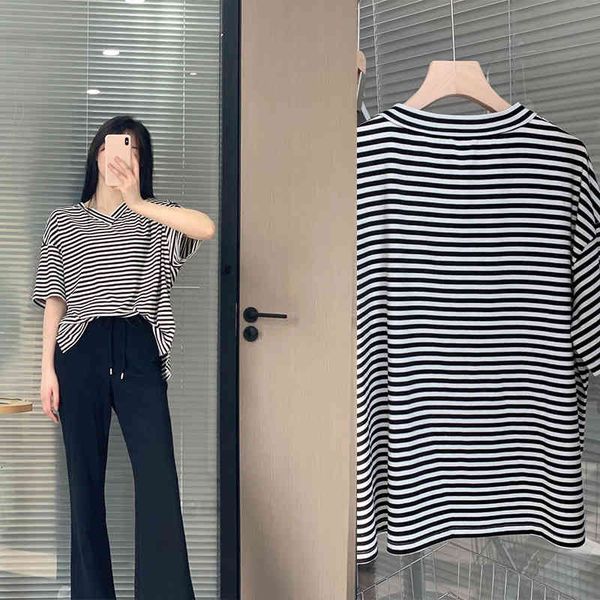 women's t-shirt p85145zm loose short sleeve v-neck cotton 95 black and white stripe t-shirt women's summer
women's t-shirt p85145zm loose short sleeve v-neck cotton 95 black and white stripe t-shirt women's summer