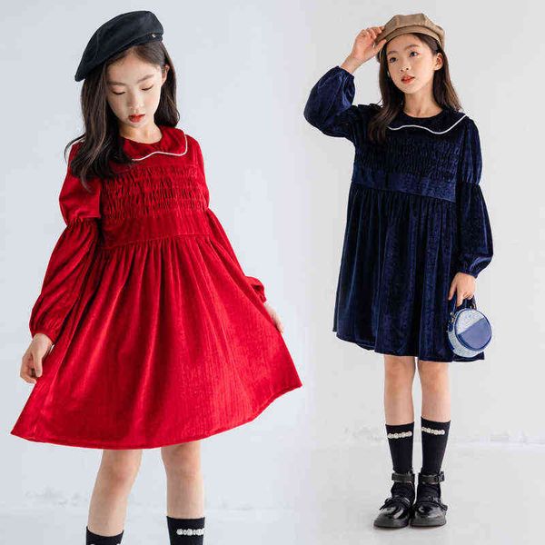 teen girls fleece thickened dress 2022 autumn and winter kids korean style princess dresses children retro clothing l220715, Red;yellow
teen girls fleece thickened dress 2022 autumn and winter kids korean style princess dresses children retro clothing l220715, Red;yellow