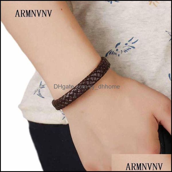 tennis bracelets jewelry armnvnv black brown braided genuine leather for men women banglebracelet fashion jewelry1 drop delivery 2021 10wbh, Golden;silver
tennis bracelets jewelry armnvnv black brown braided genuine leather for men women banglebracelet fashion jewelry1 drop delivery 2021 10wbh, Golden;silver