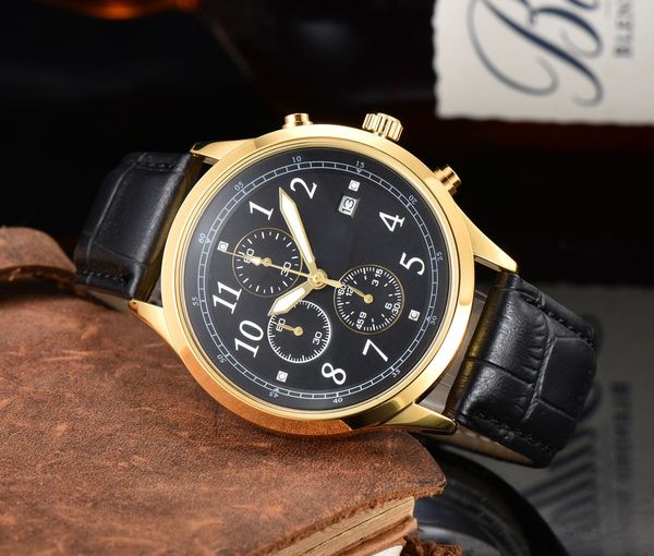fashion brand watch men luxury designer watches leather three lap six hand quartz watch casual cool mens women, Slivery;brown
fashion brand watch men luxury designer watches leather three lap six hand quartz watch casual cool mens women, Slivery;brown