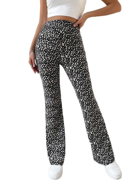 ditsy floral print bootcut leg pants w2nf#, Black;white
ditsy floral print bootcut leg pants w2nf#, Black;white