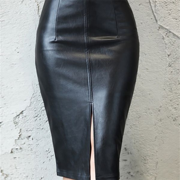aachoae black pu leather skirt women midi high waist bodycon split skirt office pencil skirt knee length 220701
aachoae black pu leather skirt women midi high waist bodycon split skirt office pencil skirt knee length 220701