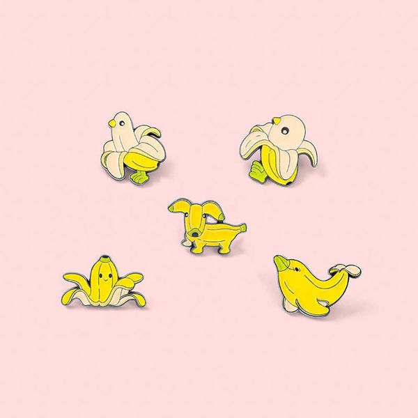 new banana brooch funny animal creative fruit metal badge banana skin waist pin accessories, Gray
new banana brooch funny animal creative fruit metal badge banana skin waist pin accessories, Gray
