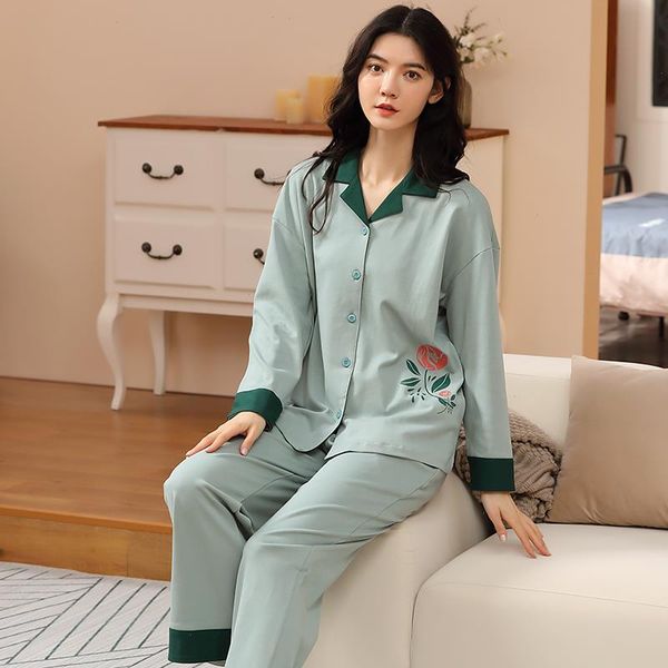 women pajamas sleepwears set 100 cotton solid pyjamas long sleeveturn-down sleepwear, Black;red
women pajamas sleepwears set 100 cotton solid pyjamas long sleeveturn-down sleepwear, Black;red