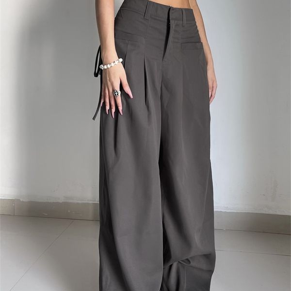heyoungirl shirring casual wide leg pants women high waist street basic loose sweat trousers korean retro gray office lady 220813, Black;white
heyoungirl shirring casual wide leg pants women high waist street basic loose sweat trousers korean retro gray office lady 220813, Black;white