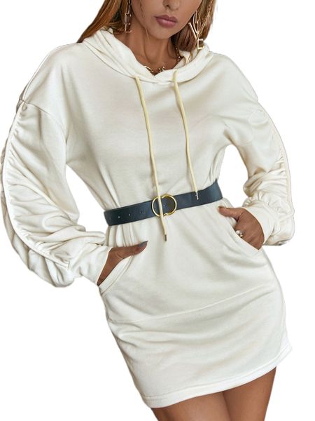 glamaker kangaroo pocket drop shoulder drawstring hoodie dress without belt i4pf#, Black
glamaker kangaroo pocket drop shoulder drawstring hoodie dress without belt i4pf#, Black