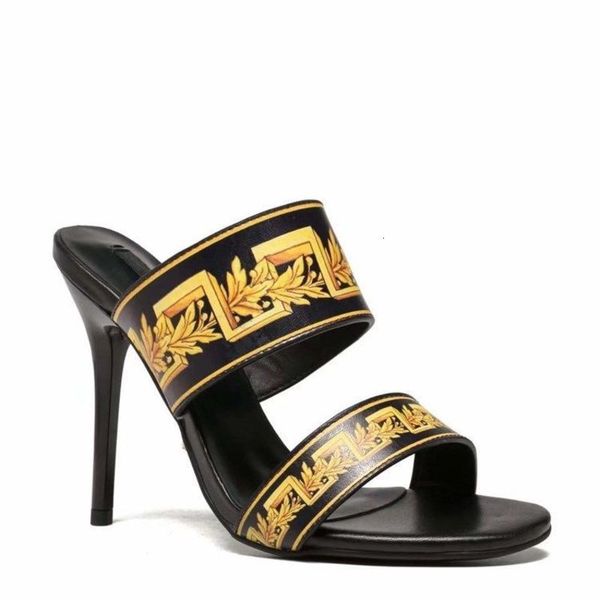 sandals slippers women's high heels medusa summer temperament fashion leather goddess model thin heel anti-skid sandals 58bz, Black
sandals slippers women's high heels medusa summer temperament fashion leather goddess model thin heel anti-skid sandals 58bz, Black