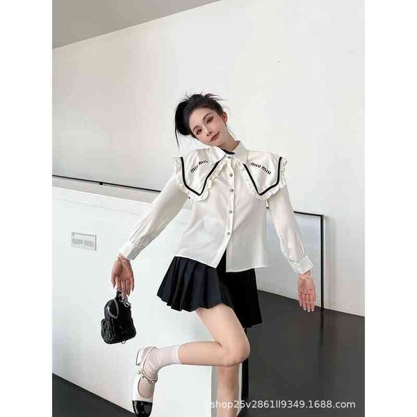 women's blouses & shirts early spring alphabet print navy collar ruffle french design sense of niche doll long sleeve shirt cmir 8n6m, White
women's blouses & shirts early spring alphabet print navy collar ruffle french design sense of niche doll long sleeve shirt cmir 8n6m, White