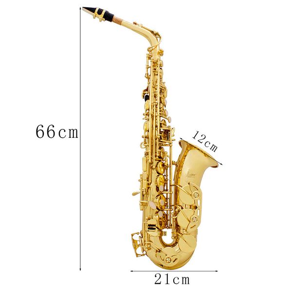 eb alto saxophone brass gold-plated e flat sax musical woodwind instrument with case mouthpiece reeds accessories
eb alto saxophone brass gold-plated e flat sax musical woodwind instrument with case mouthpiece reeds accessories