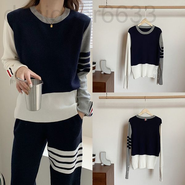 women's knits & tees designer tb college style four bar contrast color v-neck knitted cardigan women's loose and thin foreign matc, White
women's knits & tees designer tb college style four bar contrast color v-neck knitted cardigan women's loose and thin foreign matc, White