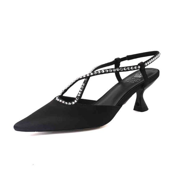 sandals summer women's shoes pointed thin heels high baotou back empty spicy mother elastic fashion sandals swaa, Black
sandals summer women's shoes pointed thin heels high baotou back empty spicy mother elastic fashion sandals swaa, Black
