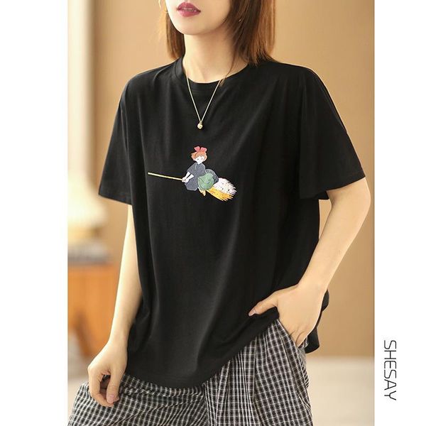 women's t-shirt summer black tees women's clothing loose o-neck casual short sleeved pretty harajuku cartoon print cute 2022 tshi, White
women's t-shirt summer black tees women's clothing loose o-neck casual short sleeved pretty harajuku cartoon print cute 2022 tshi, White
