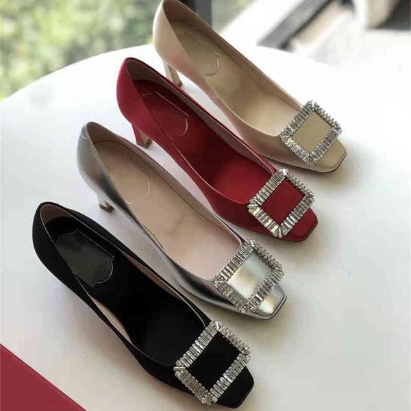 sandals spring style square head silk metal buckle high heels women's shallow mouth thin trumpet wedding shoes, Black
sandals spring style square head silk metal buckle high heels women's shallow mouth thin trumpet wedding shoes, Black