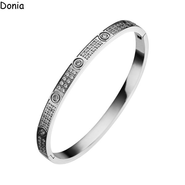 donia jewelry gypsophila buckle bangle european and american fashion designers luxury palace titanium steel micro-inlaid zircon gift box, Black
donia jewelry gypsophila buckle bangle european and american fashion designers luxury palace titanium steel micro-inlaid zircon gift box, Black