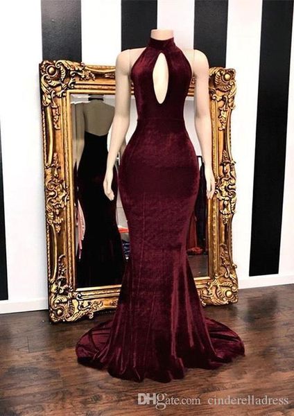 2022 velvet sleeveless prom dresses keyhole neck hollow out backless african evening gowns bc3473, Black
2022 velvet sleeveless prom dresses keyhole neck hollow out backless african evening gowns bc3473, Black