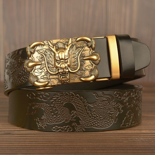 domineering dragon men's belt leather double dragon playing pearl automatic buckle belts pants fashion personality gold and silver clas, Black;brown
domineering dragon men's belt leather double dragon playing pearl automatic buckle belts pants fashion personality gold and silver clas, Black;brown