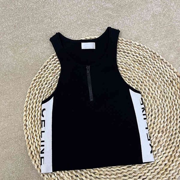 women's tanks & camis spring and summer black zipper design sports slim fit short knitted vest suspender outside wear fashion, White
women's tanks & camis spring and summer black zipper design sports slim fit short knitted vest suspender outside wear fashion, White