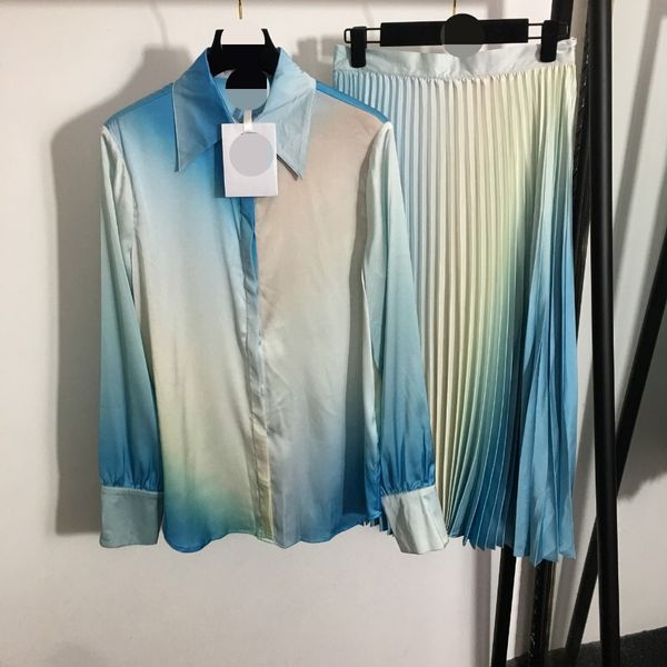 228 2022 spring summer brand same style lapel neck long sleeve button women's two pieces meiyi, White
228 2022 spring summer brand same style lapel neck long sleeve button women's two pieces meiyi, White
