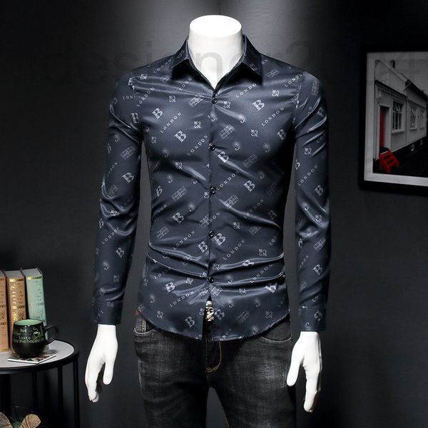 men's casual shirts designer 2022 autumn new korean long sleeve shirt printed yo, White;black
men's casual shirts designer 2022 autumn new korean long sleeve shirt printed yo, White;black