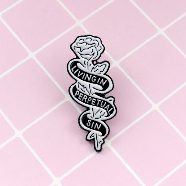 living in perpetual sin white rose enamel metal brooch feminine charm dress backpack badge ornaments lover gift, Blue
living in perpetual sin white rose enamel metal brooch feminine charm dress backpack badge ornaments lover gift, Blue