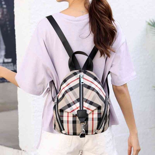 bag backpack checked women's mini travel men's and single shoulder messenger bag, Black;red
bag backpack checked women's mini travel men's and single shoulder messenger bag, Black;red