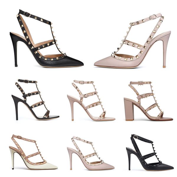 designers sandals high heel dress shoes ankle strap roman stud black nude sliver with rivets womens stiletto chunky heels 60 80 100 mm point
designers sandals high heel dress shoes ankle strap roman stud black nude sliver with rivets womens stiletto chunky heels 60 80 100 mm point