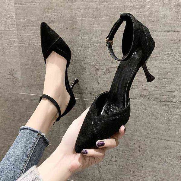 sandals early spring new color matching fashion sandals women korean version of pointed high-heeled buckle women's singles shoes 220325, Black
sandals early spring new color matching fashion sandals women korean version of pointed high-heeled buckle women's singles shoes 220325, Black