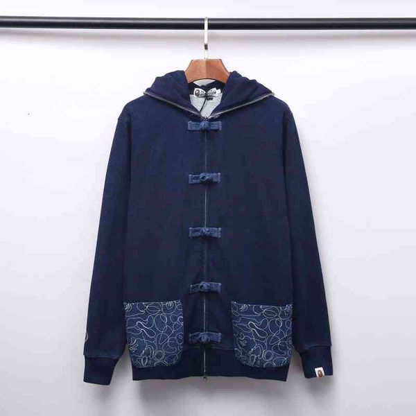 men's hoodies & sweatshirts chaopai classic shark head tang suit chinese style washing water cowboy zipper sweater jacket cardigan hood, Black
men's hoodies & sweatshirts chaopai classic shark head tang suit chinese style washing water cowboy zipper sweater jacket cardigan hood, Black