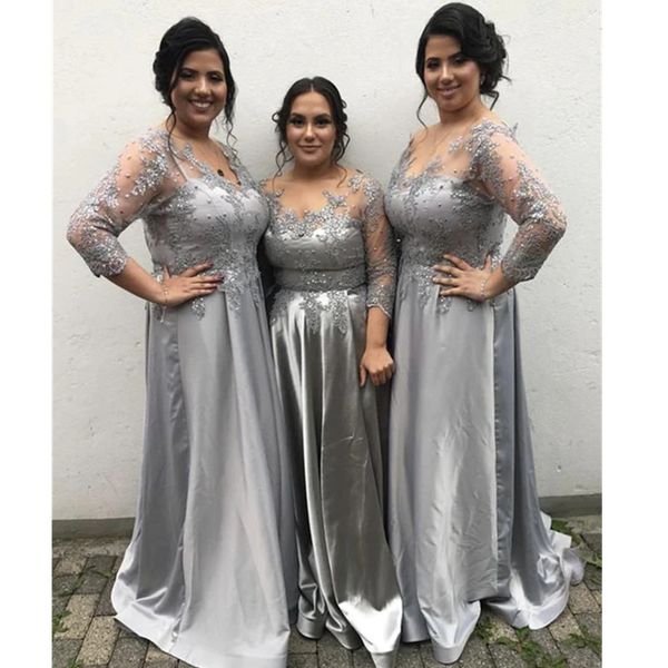 sheer neck bridesmaid dress evening gown formals wear a-line long backless plus size prom gowns, White;pink
sheer neck bridesmaid dress evening gown formals wear a-line long backless plus size prom gowns, White;pink