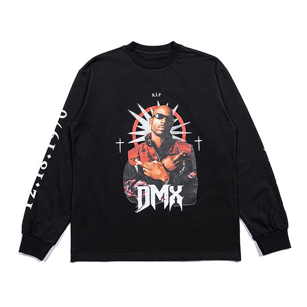 high street style t-shirt long sleeves tees, White;black