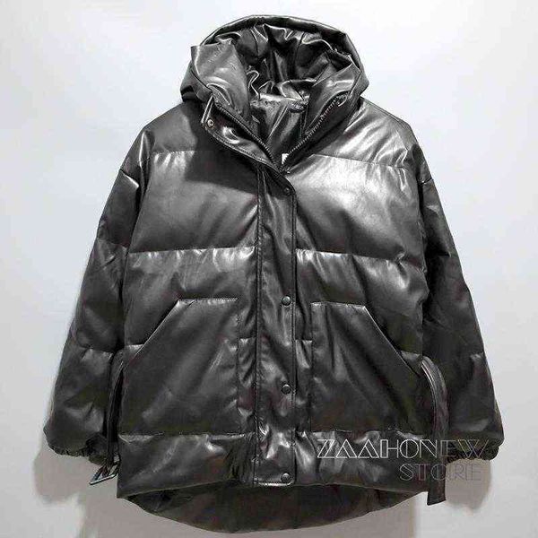 zaahonew 2021 winter women warm hooded faux leather parka jacket casual with belt pocket cotton jacket female black outfit ladies j220727
zaahonew 2021 winter women warm hooded faux leather parka jacket casual with belt pocket cotton jacket female black outfit ladies j220727