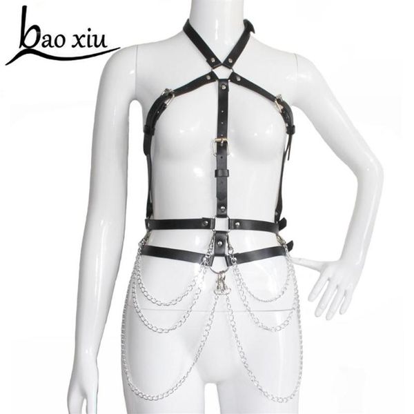 women garter leather belt suspenders body bondage sculpting harness metal tassel chain waist female belt bra corset straps284q, Black;brown
women garter leather belt suspenders body bondage sculpting harness metal tassel chain waist female belt bra corset straps284q, Black;brown