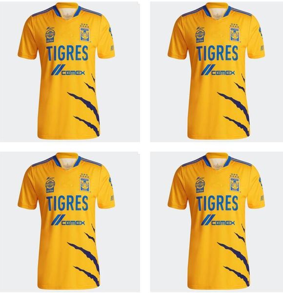 2023 2022 tigers uanl soccer jerseys mexico 7 stars home away fan version yellow blue gignac vargas football shirts sosa damian jersey, Black;yellow