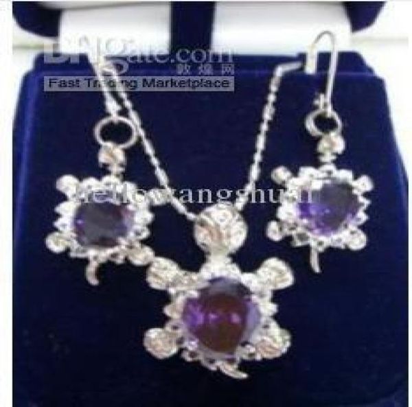 amethyst silver crystal turtle pendant chain earrings gemstone jewelry sets1816220
amethyst silver crystal turtle pendant chain earrings gemstone jewelry sets1816220