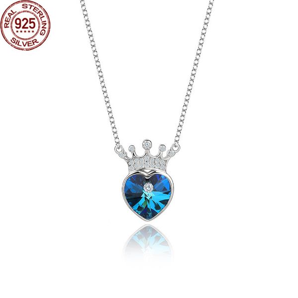 new s925 sterling silver korean simple crown necklace women's red heart clavicle chain ins wind austrian crystal for lovers women girls
new s925 sterling silver korean simple crown necklace women's red heart clavicle chain ins wind austrian crystal for lovers women girls