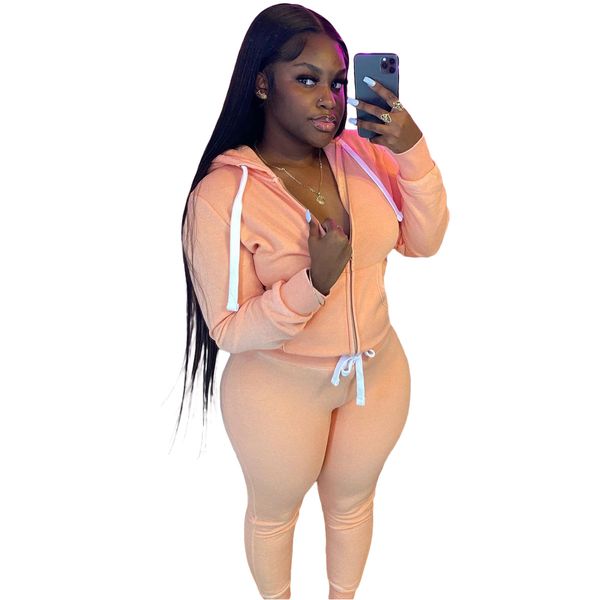 2022 womens tracksuits winter clothing zipper hoodie set cotton thick fleece sweatsuit sweat pants woman tracksuit two piece jogger set, Gray 
2022 womens tracksuits winter clothing zipper hoodie set cotton thick fleece sweatsuit sweat pants woman tracksuit two piece jogger set, Gray