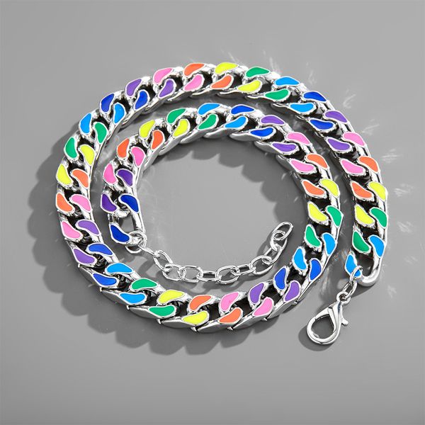 silver enamel necklaces for women men tennis luxury necklace bijoux cuban link chian bracelet multicolour hip hop jewelry high qutaily love, Black
silver enamel necklaces for women men tennis luxury necklace bijoux cuban link chian bracelet multicolour hip hop jewelry high qutaily love, Black