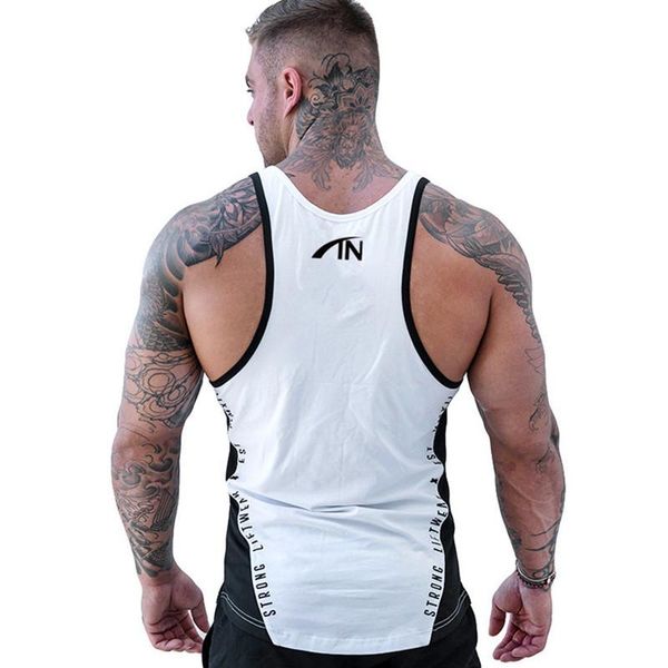 men' tank strong and handsome men vest the gym fitness cotton sleeveless shirt thread running clothes sweater male summer sports runn, White;black
men' tank strong and handsome men vest the gym fitness cotton sleeveless shirt thread running clothes sweater male summer sports runn, White;black